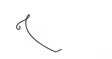 Animasyon çizimi. Tek satırlık bir kalp ve el yazısı amor (İspanyolca aşk). El yapımı minimalist stil. 4K video