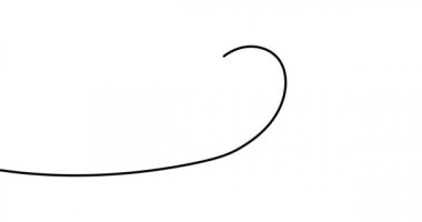 Animasyon çizimi. Sürekli bir çizgi soyut aşk sembolü, kanatlı kalp. El yapımı minimalist stil. 4K video