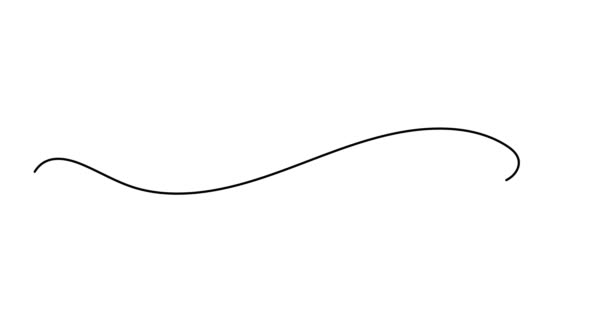 アニメイラスト 連続ワンラインスクリプト筆記体テキストは永遠に愛 手描きのミニマルスタイル 4Kビデオ — ストック動画