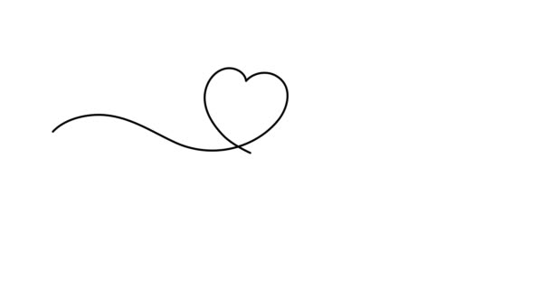 Animated Illustration Continuous One Line Script Cursive Text Just You — 图库视频影像