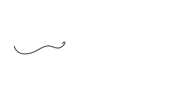 Animated Illustration Continuous One Line Script Cursive Text Love Forever — Stockvideo