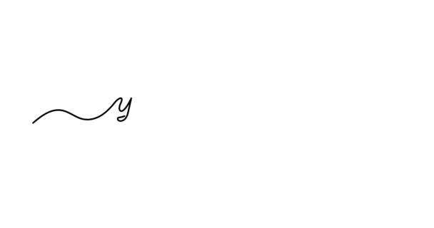 Animated Illustration Continuous One Line Script Cursive Text You Love — стоковое видео