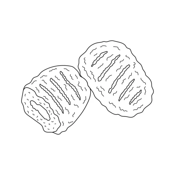 Pittige Bifteki Frikadelle Frikkadel Gehaktballen Met Gehakt Lamsvlees Griekse Gehaktballen — Stockvector