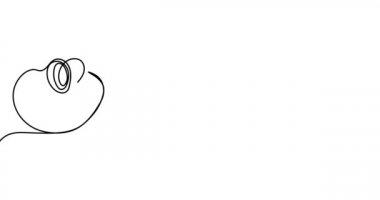 Paskalya için animasyon çizimi. Paskalya 'da tek satırlık mesaj. El yapımı minimalist stil. 4K video.