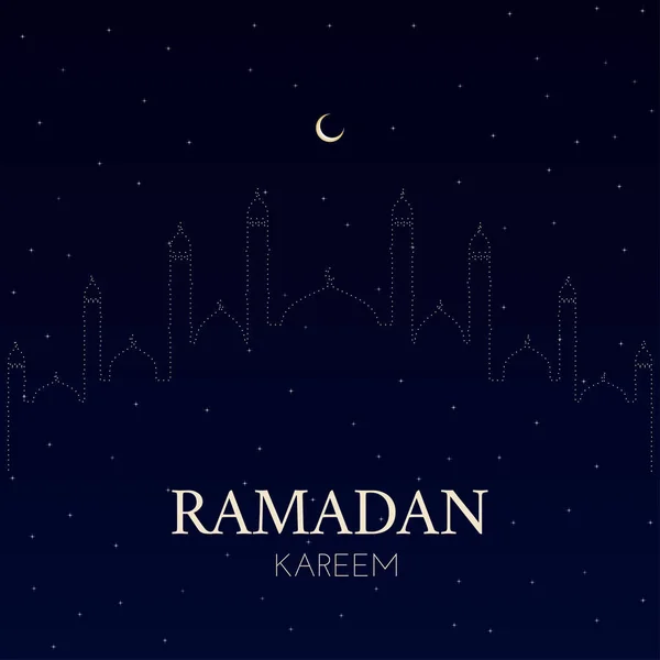 Muslimská Hostina Svatého Měsíce Ramadána Kareema Vektorové Pozdravy Design Ilustrace — Stockový vektor