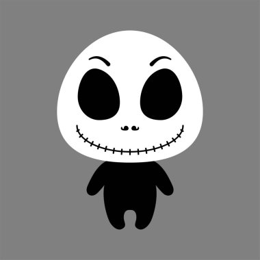 Cute grim reaper. Flat style. Vector illustration.