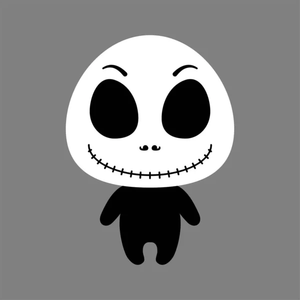 Cute Grim Reaper Flat Style Vector Illustration — Archivo Imágenes Vectoriales