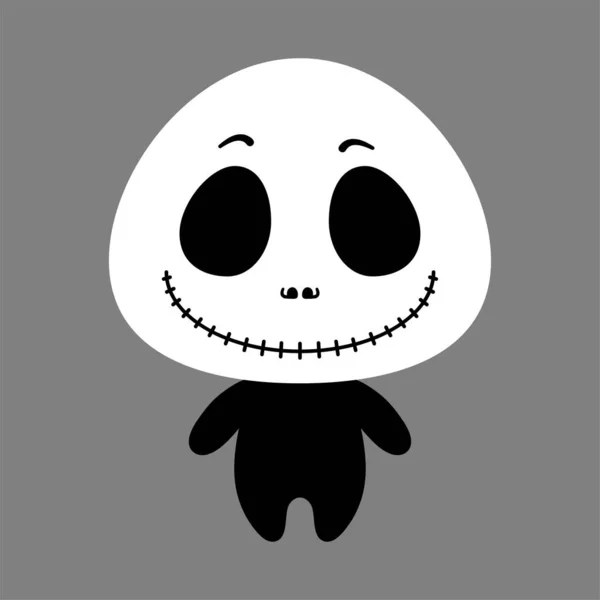 Cute Grim Reaper Flat Style Vector Illustration — Image vectorielle