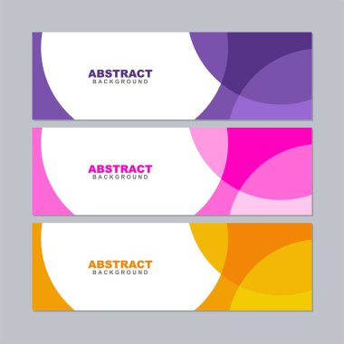Beyaz, yeşil, menekşe, turuncu, gri, sarı, kırmızı, kahverengi ve pembe renkte soyut arkaplan çizimi vektörü. Pankart, sosyal medya şablonu, poster ve el ilanı şablonu için kullanılabilir, vs.