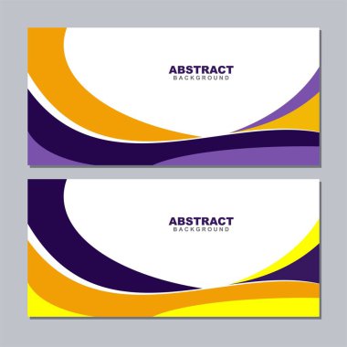 Beyaz, yeşil, menekşe, turuncu, gri, sarı, kırmızı, kahverengi ve pembe renkte soyut arkaplan çizimi vektörü. Pankart, sosyal medya şablonu, poster ve el ilanı şablonu için kullanılabilir, vs.