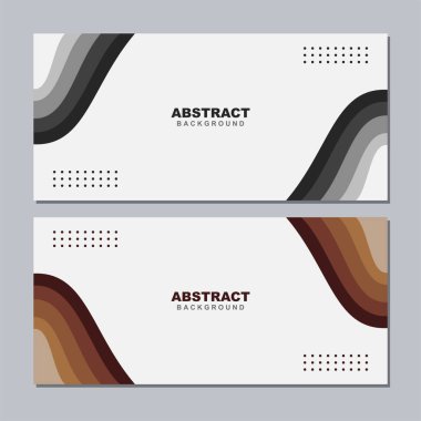 Beyaz, yeşil, menekşe, turuncu, gri, sarı, kırmızı, kahverengi ve pembe renkte soyut arkaplan çizimi vektörü. Pankart, sosyal medya şablonu, poster ve el ilanı şablonu için kullanılabilir, vs.