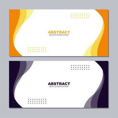 Beyaz, yeşil, menekşe, turuncu, gri, sarı, kırmızı, kahverengi ve pembe renkte soyut arkaplan çizimi vektörü. Pankart, sosyal medya şablonu, poster ve el ilanı şablonu için kullanılabilir, vs.