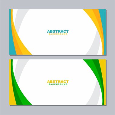 Beyaz, yeşil, menekşe, turuncu, gri, sarı, kırmızı, kahverengi ve pembe renkte soyut arkaplan çizimi vektörü. Pankart, sosyal medya şablonu, poster ve el ilanı şablonu için kullanılabilir, vs.