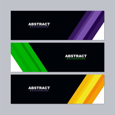 Soyut arkaplan vektörünü gri, mavi, beyaz, sarı, pembe, kahverengi, siyah, turuncu, yeşil ve mor renkte ayarlayın. Pankart, sosyal medya şablonu, poster ve el ilanı şablonu için kullanılabilir, vs..