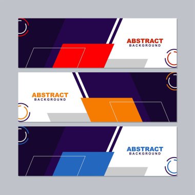 Soyut arkaplan vektörünü gri, mavi, beyaz, sarı, pembe, kahverengi, siyah, turuncu, yeşil ve mor renkte ayarlayın. Pankart, sosyal medya şablonu, poster ve el ilanı şablonu için kullanılabilir, vs..