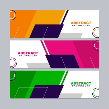 Soyut arkaplan vektörünü gri, mavi, beyaz, sarı, pembe, kahverengi, siyah, turuncu, yeşil ve mor renkte ayarlayın. Pankart, sosyal medya şablonu, poster ve el ilanı şablonu için kullanılabilir, vs..