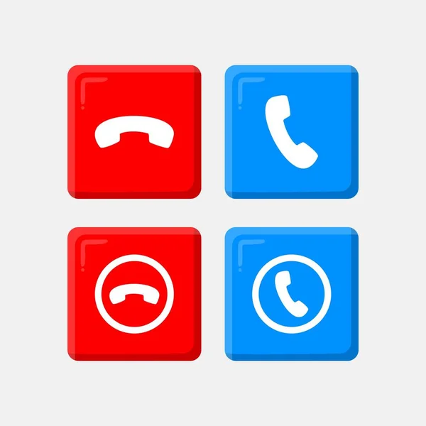 Telephone Classic Icon Set Vector Modern Trend Style Glass Morphism — Stockvektor