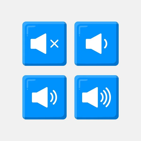 Icono Sonido Silenciar Volumen Audio Arriba Abajo Tendencia Moderna Estilo — Vector de stock