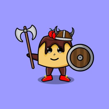 Şirin çizgi film karakteri. Şapkalı, baltalı ve kalkanlı Viking korsanı.