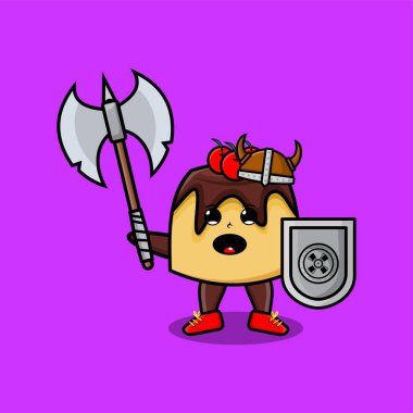 Şirin çizgi film karakteri. Şapkalı, baltalı ve kalkanlı Viking korsanı.