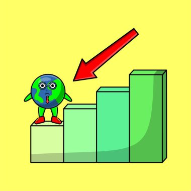 Tişört, etiket ve logo elementleri için çizgi film tasarımı çizen sevimli iş adamı maskotu karakteri.