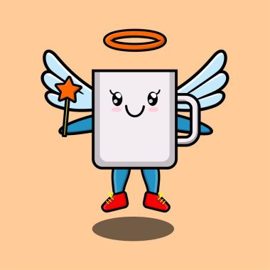 3 boyutlu karikatür tarzında şirin bir karikatür karakteri.