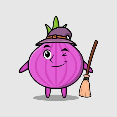 Şirin kawaii soğan çizgi film karakteri farklı çizgi film yüz vektör çizimleri ile