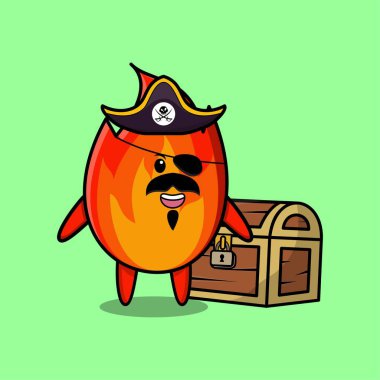 kawaii çizgi film karakterini farklı yüz çizimleri ile ateşler.