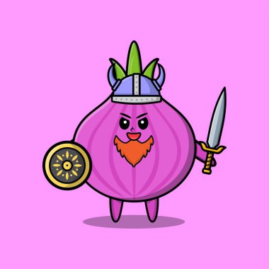 Şirin kawaii soğan çizgi film karakteri farklı çizgi film yüz vektör çizimleri ile