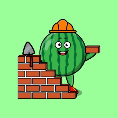 Modern tarz dizaynında mason karakter rolünde sevimli karpuz karpuzu.