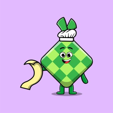 Kawaii ketupat çizgi film karakterini karikatür yüz vektör çizimlerinin farklı ifadeleriyle ayarla