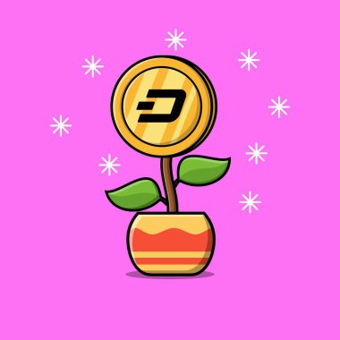 Çiçek parası ya da çiçekli altın çizgiler izole edilmiş düz çizgi film çizimleri