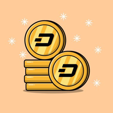 Altın çizgi paraların istiflenmesi izole edilmiş düz çizgi film çizimi izole edilmiş arkaplan