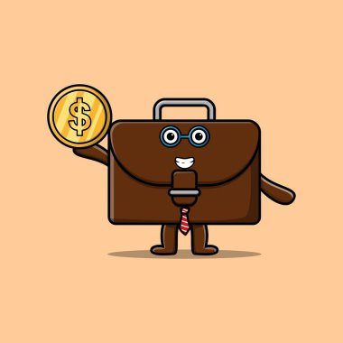 Kawaii bavul çizgi film karakterini farklı çizgi film yüz çizimleri ile ayarla