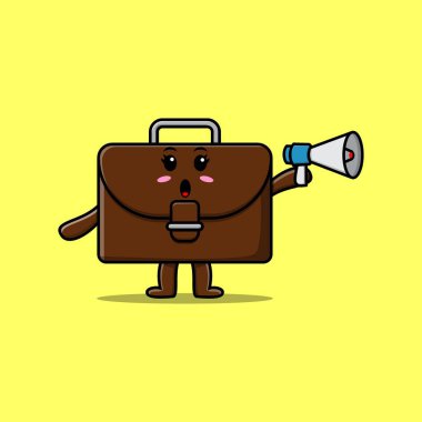 Kawaii bavul çizgi film karakterini farklı çizgi film yüz çizimleri ile ayarla