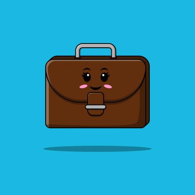 Mutlu ifadeli şirin bir bavul.