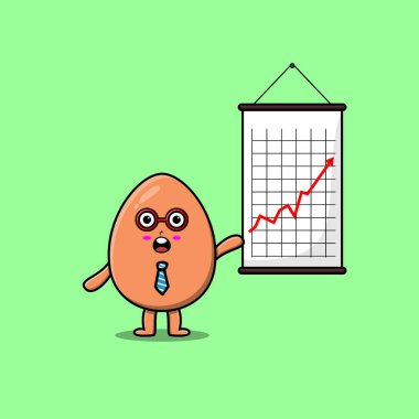 Modern tarz tasarımı ile ifade edilen sevimli kahverengi şirin yumurta karakteri. 