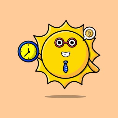 3 boyutlu çizgi film tarzında neşeli ifadeli şirin bir çizgi film karakteri.