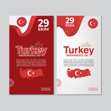 29 october turkey republic day, 29 ekim turkish republic day, turkey independence day flat design
