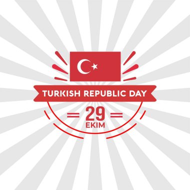 29 october turkey republic day, 29 ekim turkish republic day, turkey independence day flat design