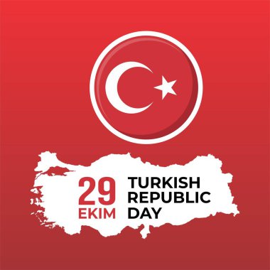 29 october turkey republic day, 29 ekim turkish republic day, turkey independence day flat design