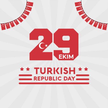 29 october turkey republic day, 29 ekim turkish republic day, turkey independence day flat design