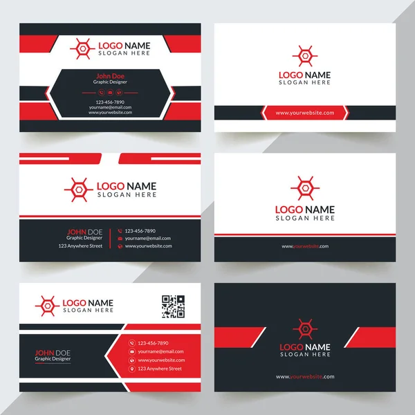 Modern Professional Business Card Template Simple Business Card Business Card — Stok Vektör