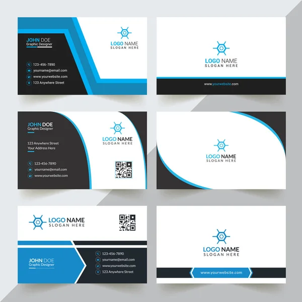 Modern Professional Business Card Template Simple Business Card Business Card — 图库矢量图片