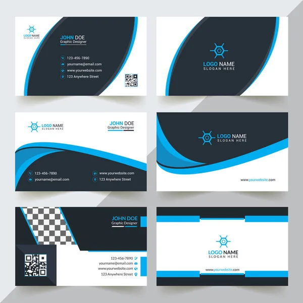 Modern Professional Business Card Template Simple Business Card Business Card — Stockvektor