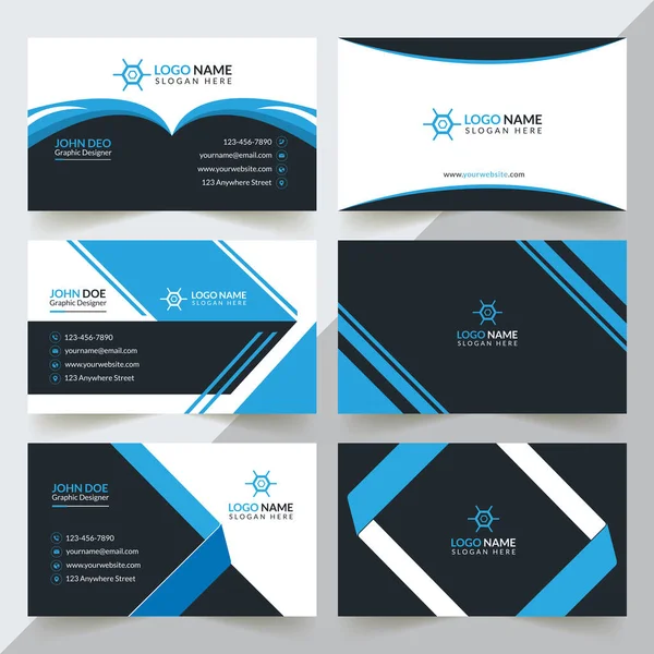 Σύγχρονο Πρότυπο Επαγγελματικής Κάρτας Απλή Επαγγελματική Κάρτα Πρότυπο Σχεδιασμού Επαγγελματικών — Διανυσματικό Αρχείο
