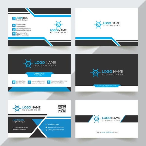 Modern Professional Business Card Template Simple Business Card Business Card — Vetor de Stock