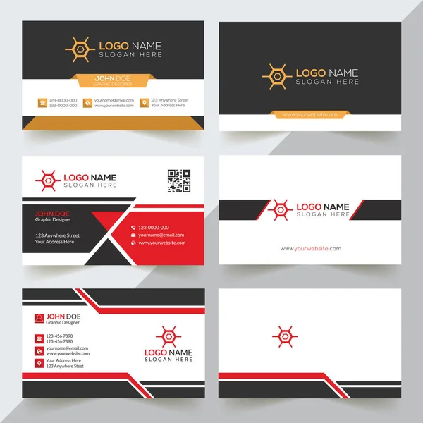 Modern Professional Business Card Template Simple Business Card Business Card — Stok Vektör