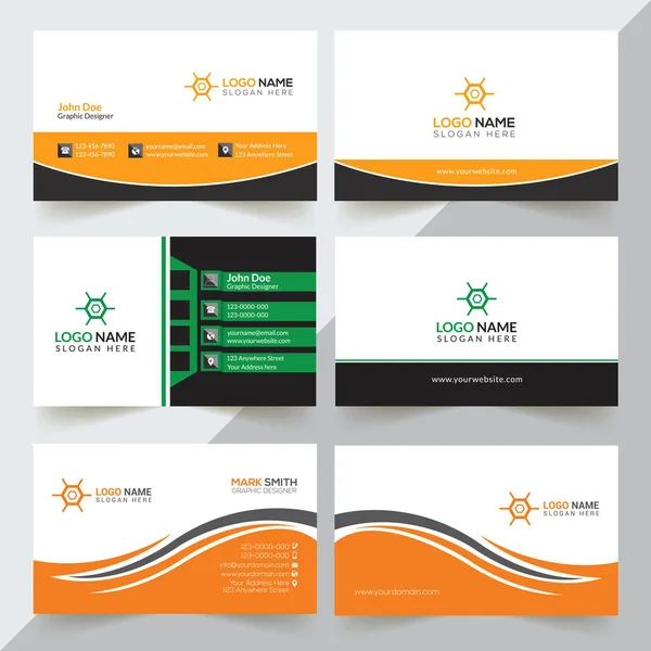 Modern Professional Business Card Template Simple Business Card Business Card — 스톡 벡터