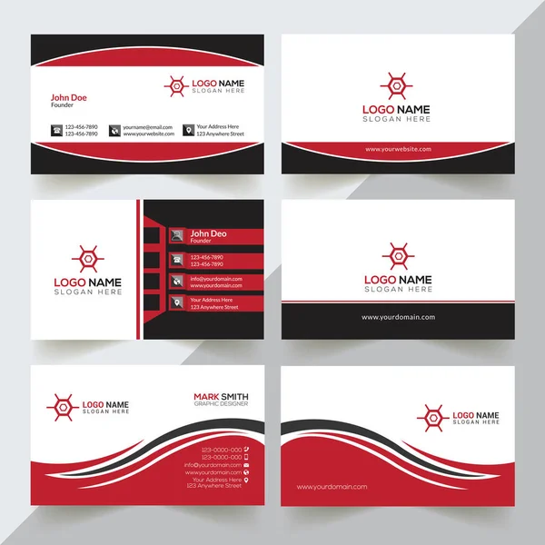 Modern Professional Business Card Template Simple Business Card Business Card — Archivo Imágenes Vectoriales